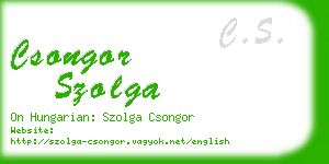 csongor szolga business card